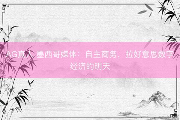 AG真人 墨西哥媒体:自主商务,拉好意思数字经济的明天