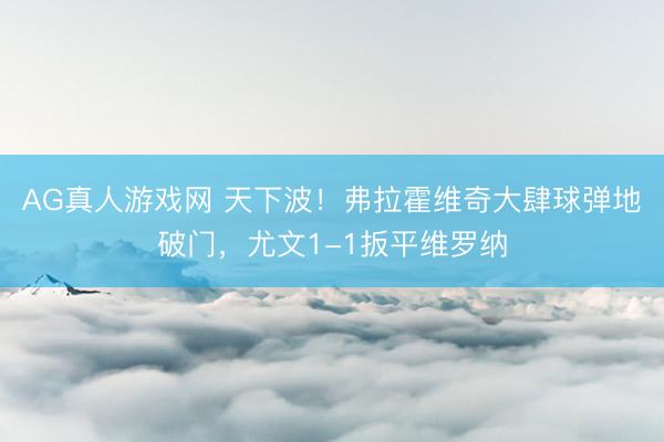 AG真人游戏网 天下波！弗拉霍维奇大肆球弹地破门，尤文1-1扳平维罗纳