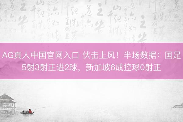 AG真人中国官网入口 伏击上风！半场数据：国足5射3射正进2球，<a href=