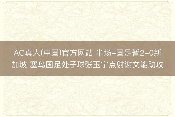 AG真人(中国)官方网站 半场-国足暂2-0新加坡 塞鸟国足处子球张玉宁点射谢文能助攻