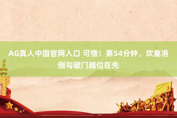 AG真人中国官网入口 可惜!第54分钟,坎塞洛倒勾破门越位在先